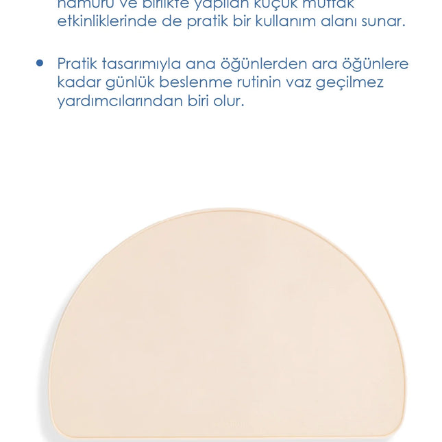 Babyjem Silinebilir Beslenme Mama Servis Matı Ekru