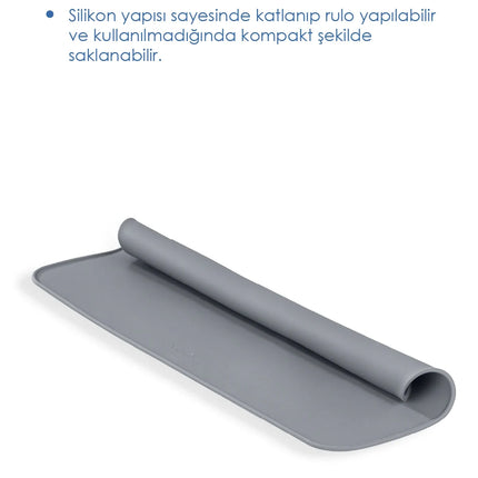 Babyjem Silinebilir Beslenme Mama Servis Matı Gri