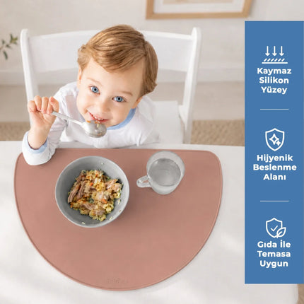 Babyjem Silinebilir Beslenme Mama Servis Matı Latte