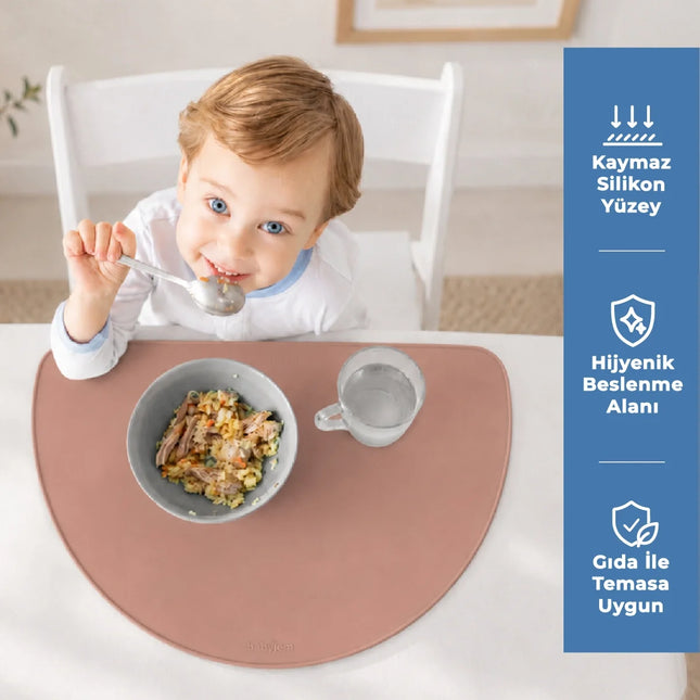 Babyjem Silinebilir Beslenme Mama Servis Matı Latte