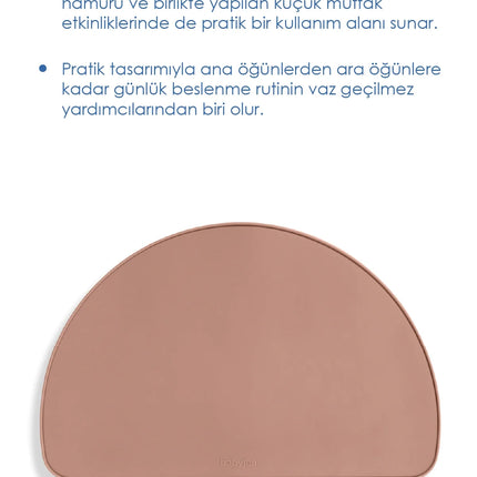 Babyjem Silinebilir Beslenme Mama Servis Matı Latte