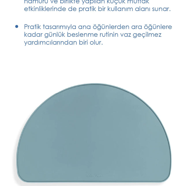 Babyjem Silinebilir Beslenme Mama Servis Matı Mint