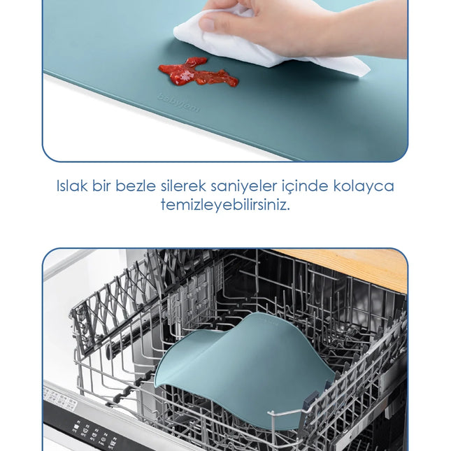 Babyjem Silinebilir Beslenme Mama Servis Matı Mint