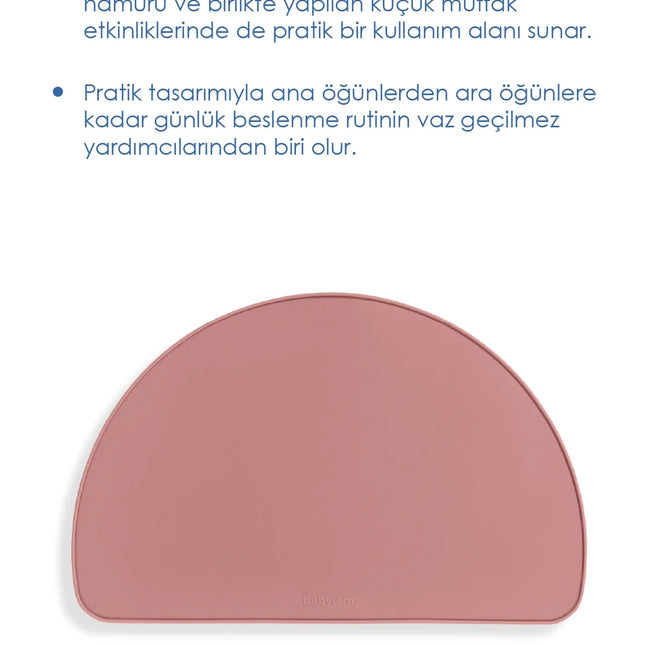 Babyjem Silinebilir Beslenme Mama Servis Matı Mocha