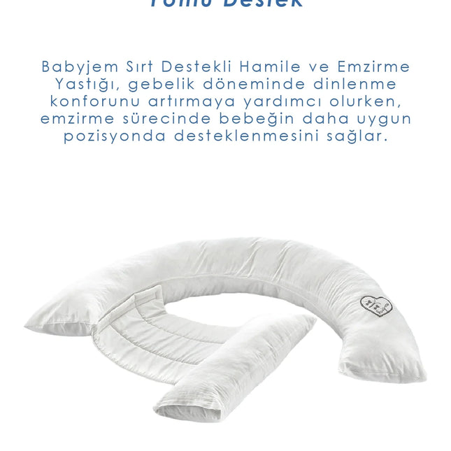 Babyjem Sırt Destekli Hamile Ve Emzirme Yastığı Ekru