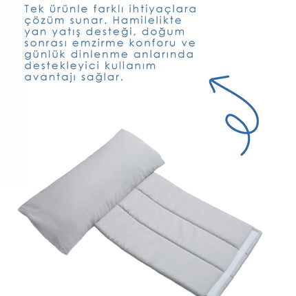 Babyjem Sırt Destekli Hamile ve Emzirme Yastığı Gri