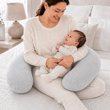 Babyjem Sırt Destekli Hamile ve Emzirme Yastığı Gri