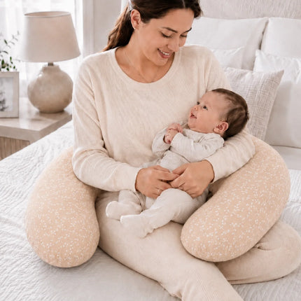 Babyjem Sırt Destekli Hamile Ve Emzirme Yastığı Somon Çiçek