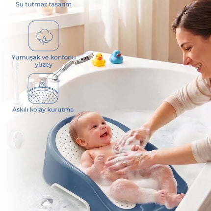 Babyjem Soft Banyo Desteği Bebek Yıkama Yardımcısı İndigo Mavi