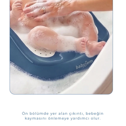 Babyjem Soft Banyo Desteği Bebek Yıkama Yardımcısı İndigo Mavi