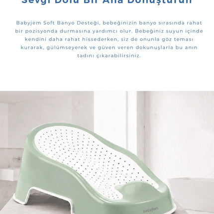 Babyjem Soft Banyo Desteği Bebek Yıkama Yardımcısı Soft Yeşil