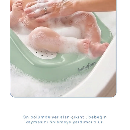 Babyjem Soft Banyo Desteği Bebek Yıkama Yardımcısı Soft Yeşil