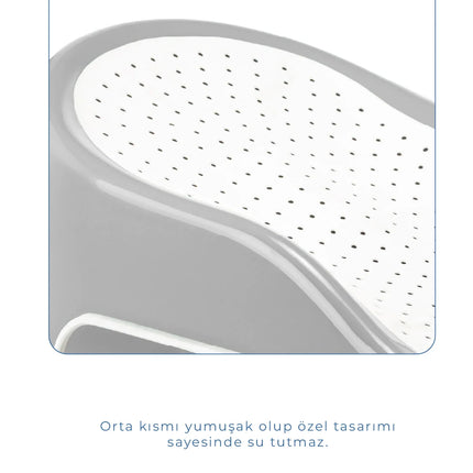 Babyjem Soft Banyo Desteği Bebek Yıkama Yardmcısı Soft Gri
