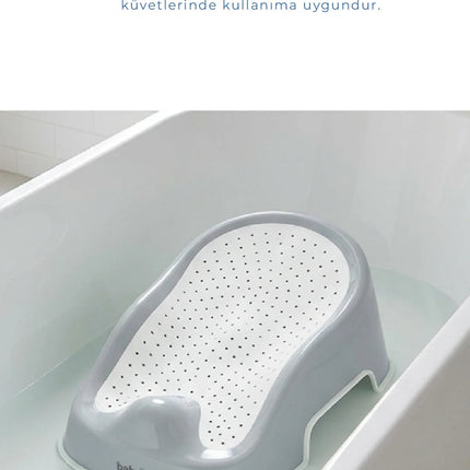 Babyjem Soft Banyo Desteği Bebek Yıkama Yardmcısı Soft Gri