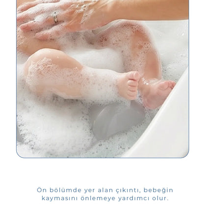 Babyjem Soft Banyo Desteği Bebek Yıkama Yardmcısı Soft Gri