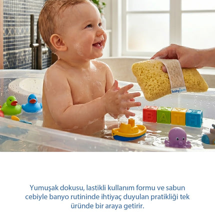 Babyjem Soft Lastikli Bebek Yıkama Banyo Süngeri