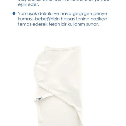 Babyjem Soft Pratik Penye Kundak Ekru %100 Pamuk