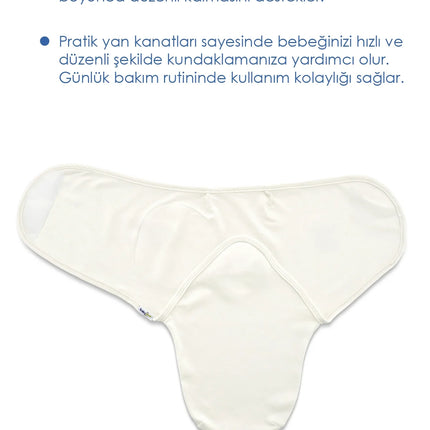 Babyjem Soft Pratik Penye Kundak Ekru %100 Pamuk