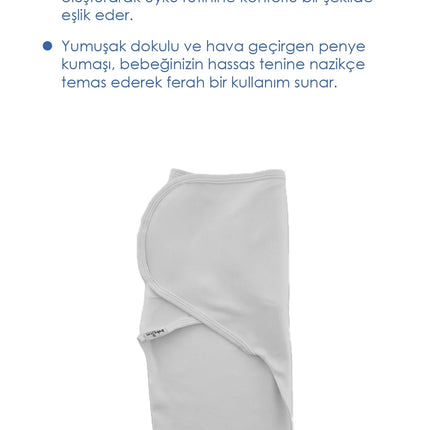 Babyjem Soft Pratik Penye Kundak Gri %100 Pamuk