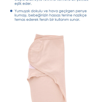 Babyjem Soft Pratik Penye Kundak Somon %100 Pamuk