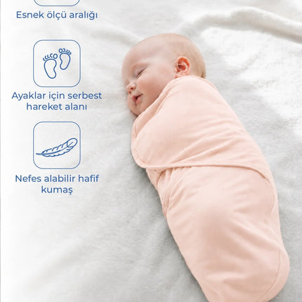 Babyjem Soft Pratik Penye Kundak Somon %100 Pamuk