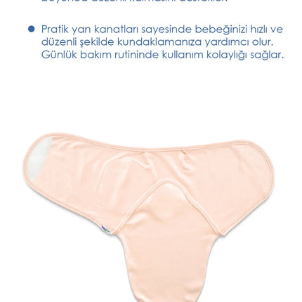 Babyjem Soft Pratik Penye Kundak Somon %100 Pamuk