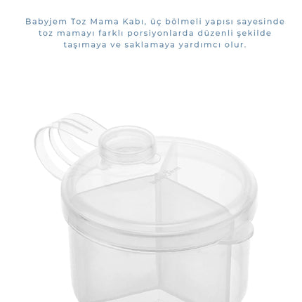 Babyjem Toz Mama Kabı Beyaz