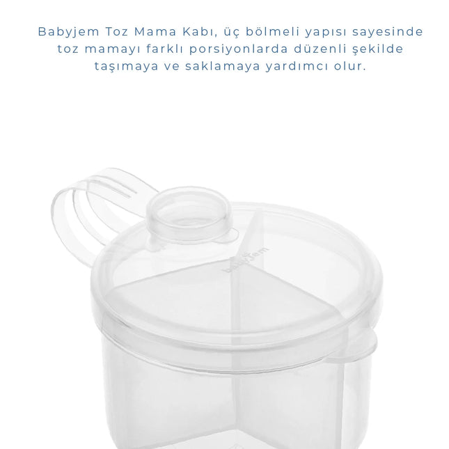 Babyjem Toz Mama Kabı Beyaz