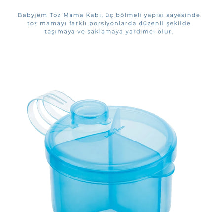 Babyjem Toz Mama Kabı Mavi