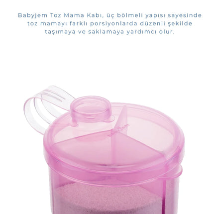 Babyjem Toz Mama Kabı Pembe
