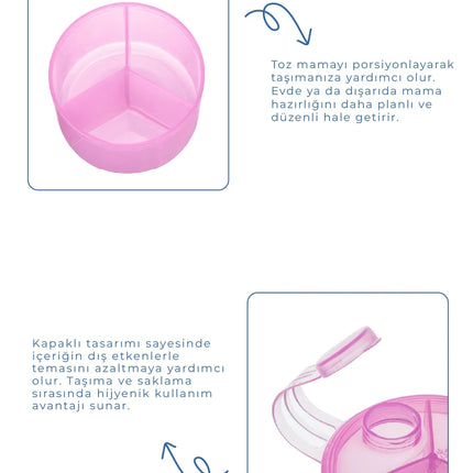 Babyjem Toz Mama Kabı Pembe