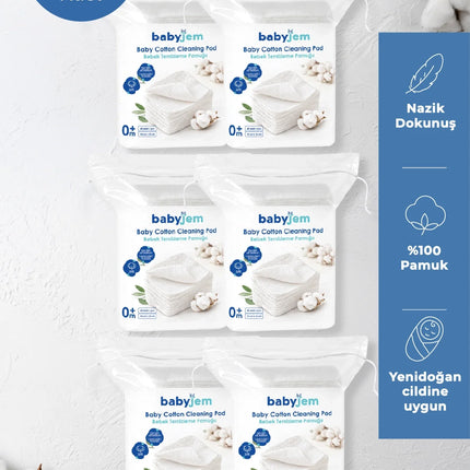 Babyjem Ultra Hassas Bebek Temizleme Pamuğu 6'lı Fırsat Paketi (360 Adet)