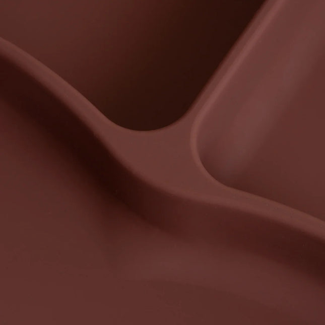 Babyjem Vakum Tabanlı Sabitlenebilir Silikon Tabak Mocha