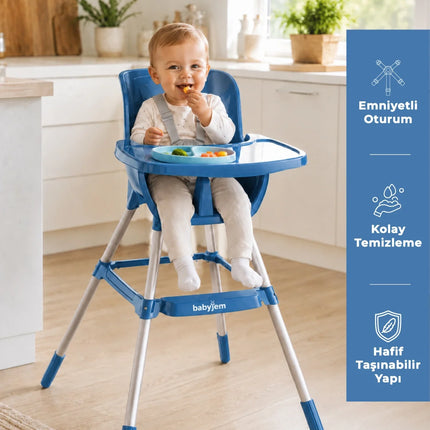 Babyjem XSoft Mama Sandalyesi İndigo Mavi