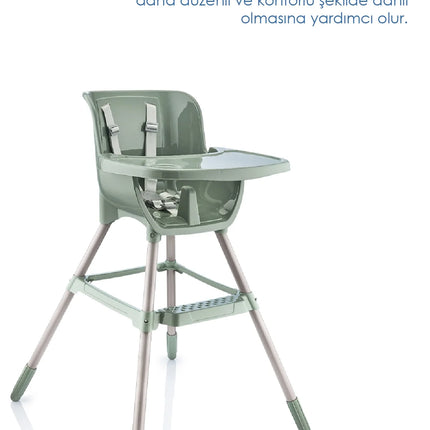 Babyjem XSoft Mama Sandalyesi Soft Yeşil