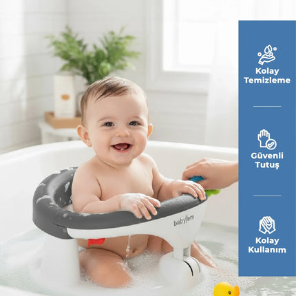 Babyjem Yandan Açılır Banyo ve Mama Oturağı Antrasit