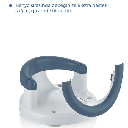 Babyjem Yandan Açılır Banyo ve Mama Oturağı İndigo Mavi