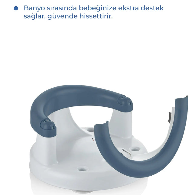 Babyjem Yandan Açılır Banyo ve Mama Oturağı İndigo Mavi