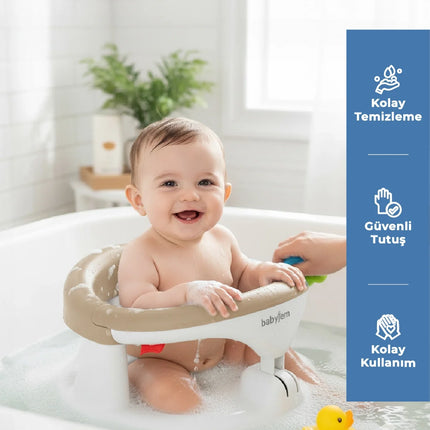 Babyjem Yandan Açılır Banyo ve Mama Oturağı Taş