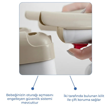Babyjem Yandan Açılır Banyo ve Mama Oturağı Taş