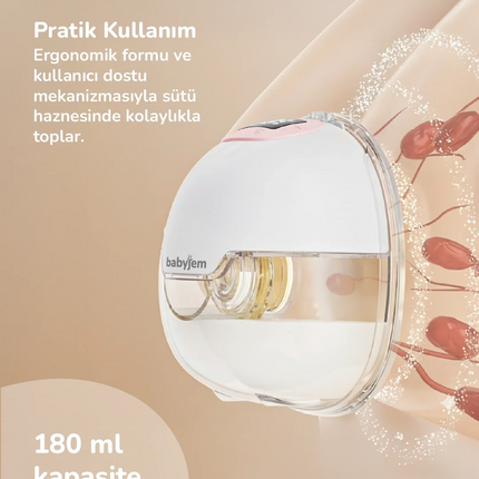 Babyjem Yeni Nesil Led Ekran Ultra Vakumlu Giyilebilir Göğüs & Süt Pompası