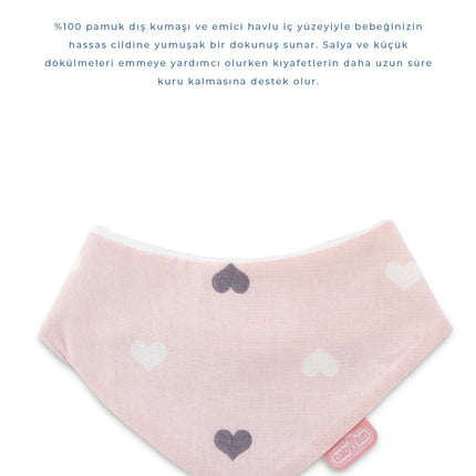 Babyjem Yenidoğan Fular Mama Önlüğü 515 Pembe