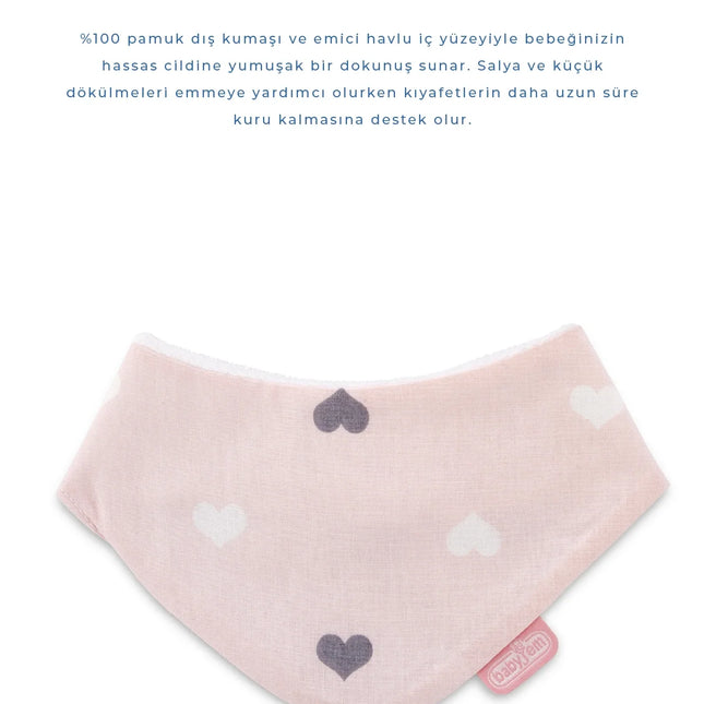 Babyjem Yenidoğan Fular Mama Önlüğü 515 Pembe
