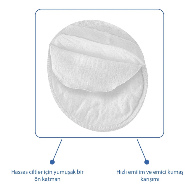 Babyjem Yıkanabilir Süper Emici Tekrar Kullanımlı Pamuklu Göğüs Pedi 6 Adet