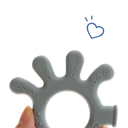 Babyjem Yumuşak Diş Kaşıyıcı Ahtapot Gri