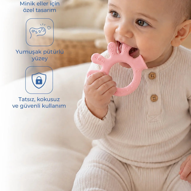 Babyjem Yumuşak Diş Kaşıyıcı Ahtapot Pembe