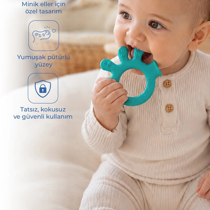 Babyjem Yumuşak Diş Kaşıyıcı Ahtapot Yeşil