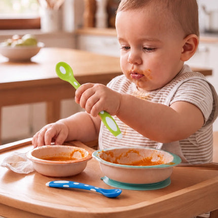 Babyjem Yumuşak Uçlu Mama Kaşığı Yeşil - Mavi