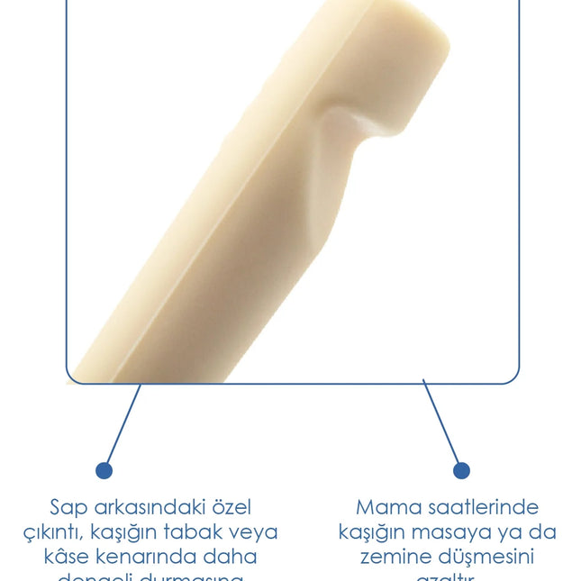 Babyjem Yumuşak Uçlu Silikon Kaşık Ekru