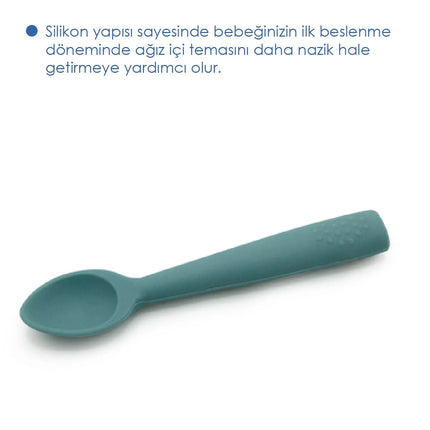 Babyjem Yumuşak Uçlu Silikon Kaşık Mint